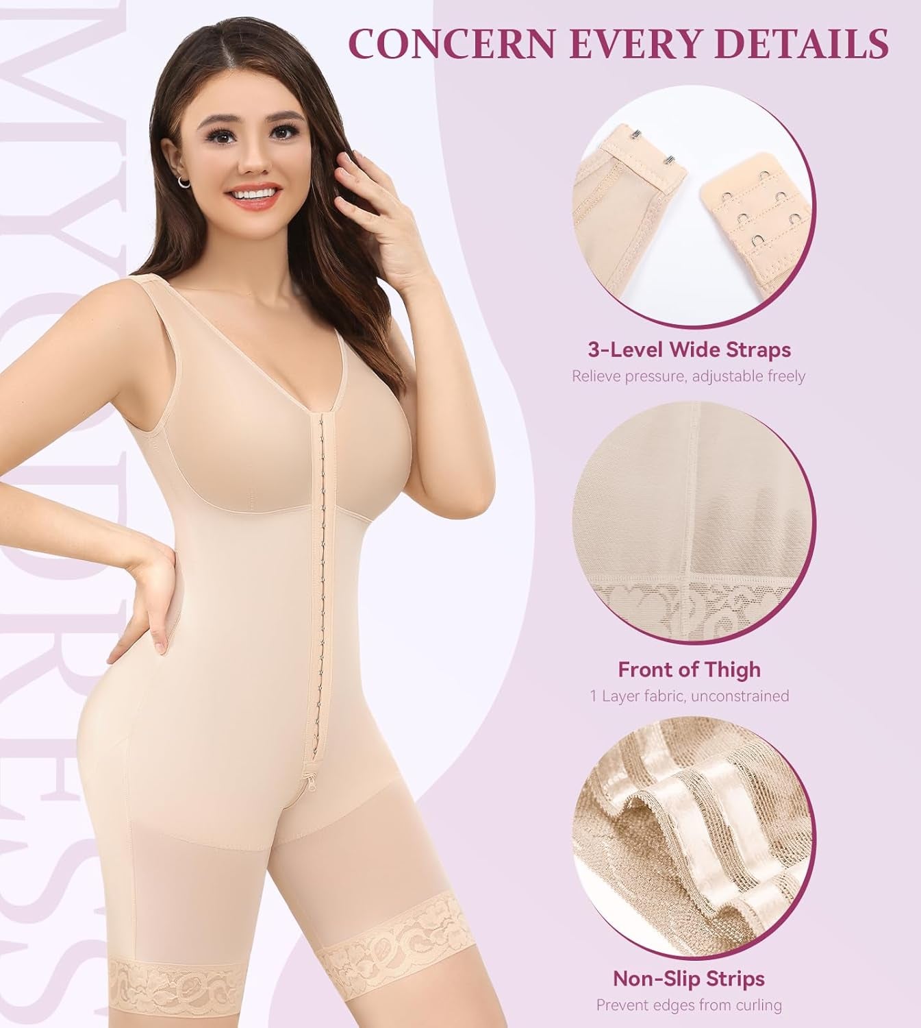 Fajas Colombianas Shapewear for Women Tummy Control Bodysuit Full Body Shaper Post Surgery Compression Garment