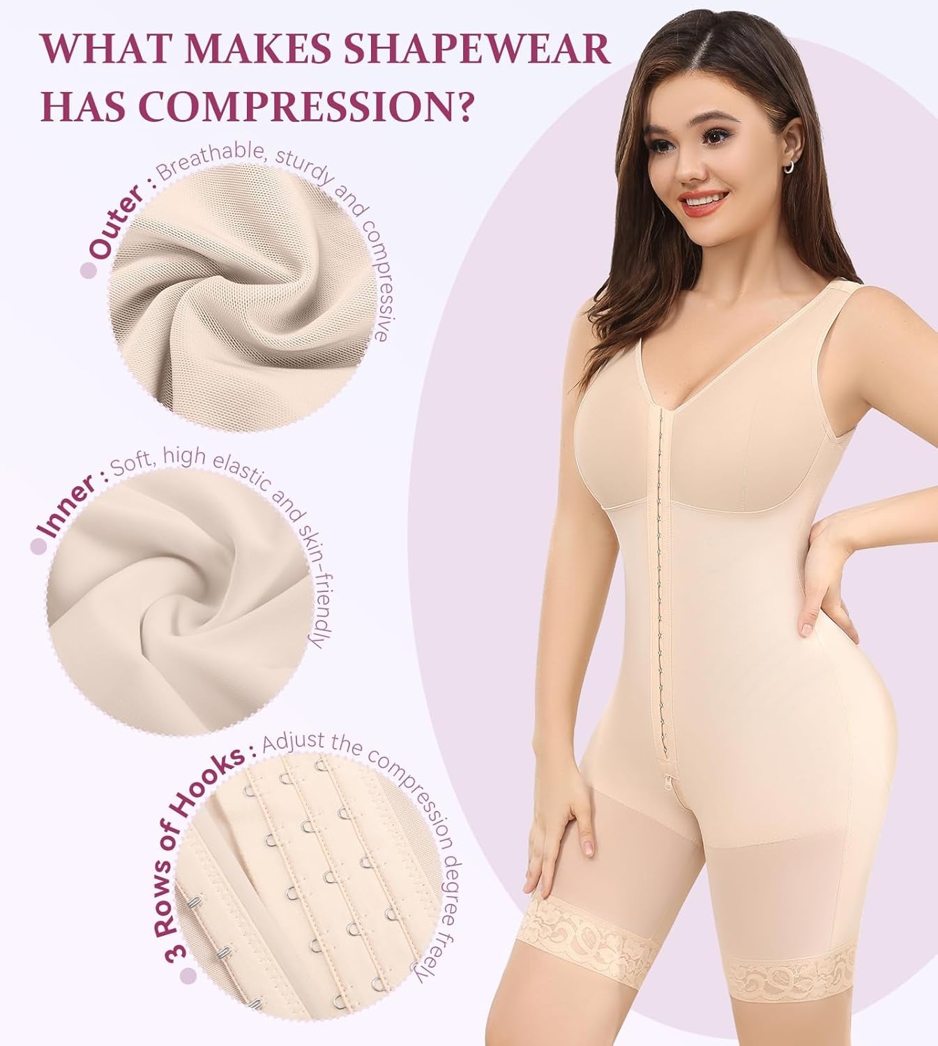 Fajas Colombianas Shapewear for Women Tummy Control Bodysuit Full Body Shaper Post Surgery Compression Garment