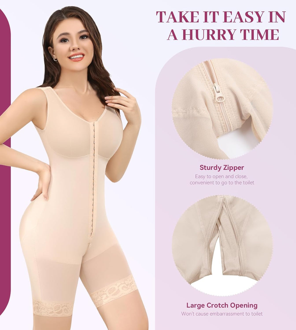 Fajas Colombianas Shapewear for Women Tummy Control Bodysuit Full Body Shaper Post Surgery Compression Garment